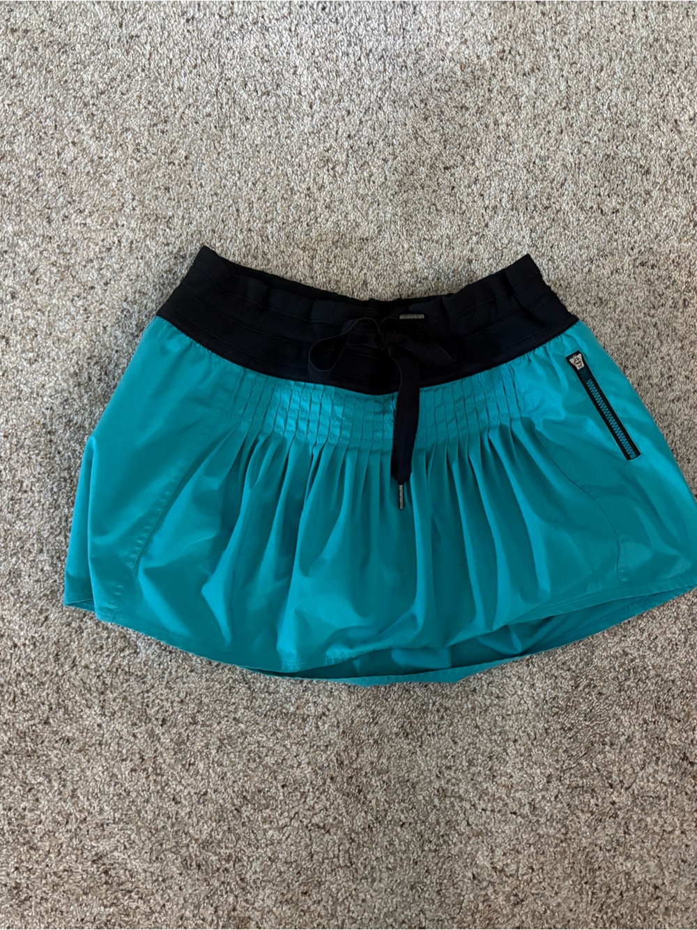 lululemon athletica Teal Skater Skirt with Black Waistband